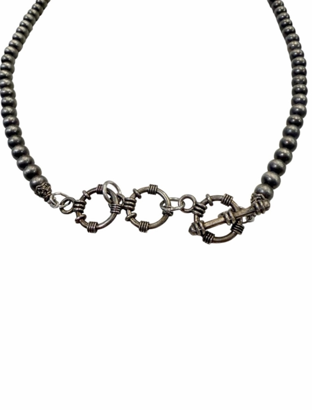 Squash Blossom Navajo Style
Faux Turquoise Silver Tone
Necklace non magnetic - Picture 10 of 12